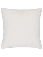 heya home Slate Blue Cozee Check Faux Fur Cushion - Image 3 of 4