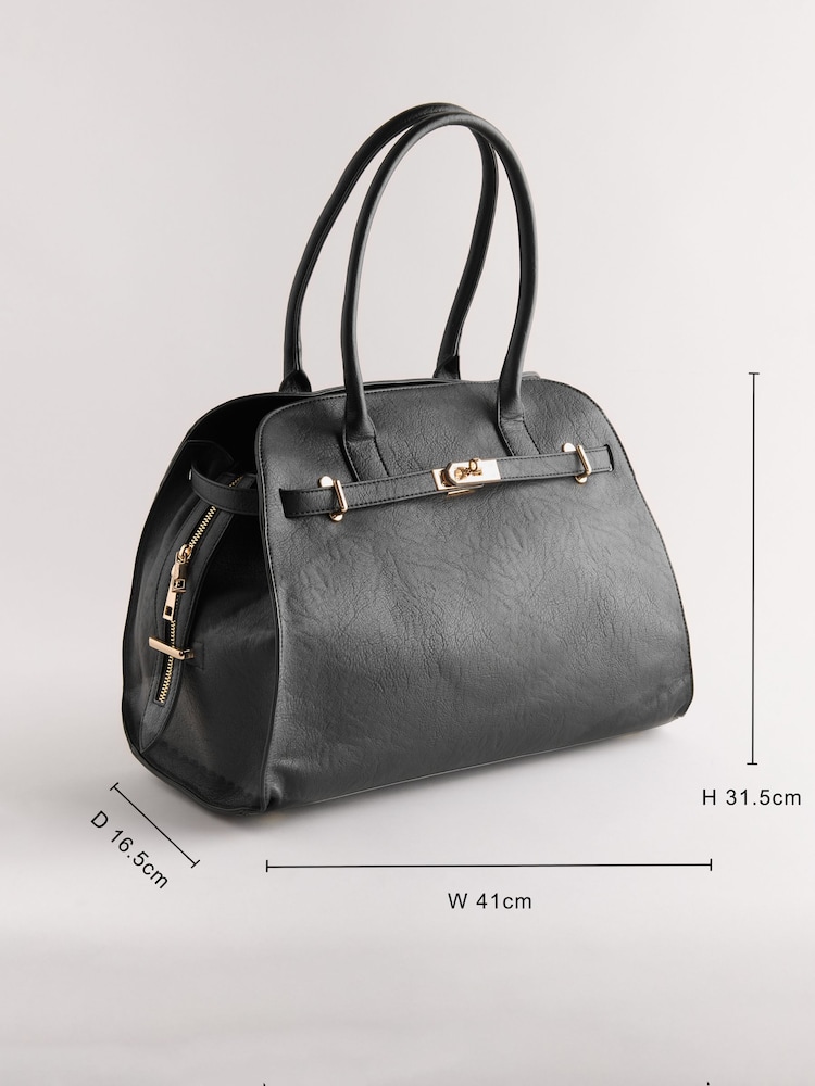 Black Large Tote Bag - Image 4 of 8