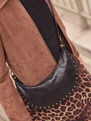 Black Studded Cross-Body Bag - Image 2 of 8