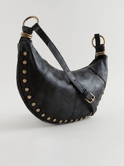 Black Studded Cross-Body Bag - Image 4 of 8