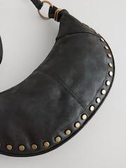 Black Studded Cross-Body Bag - Image 6 of 8