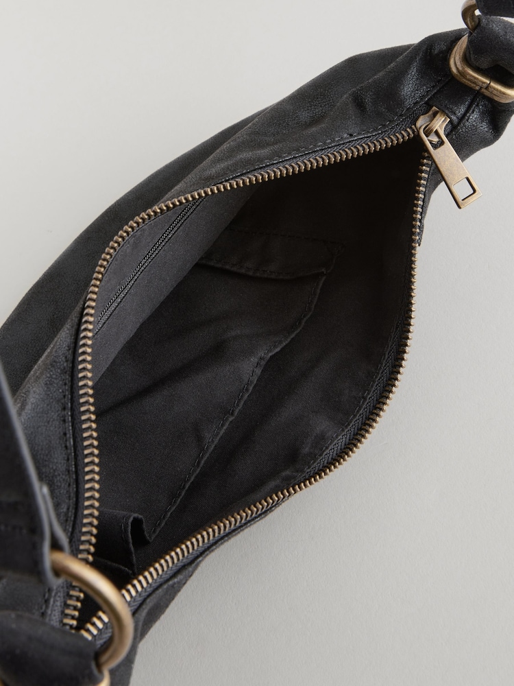 Black Studded Cross-Body Bag - Image 8 of 8 Black Studded Cross-Body Bag - Image 8 of 8