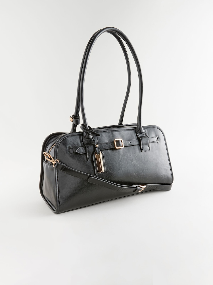 Black Belted Shoulder Bag - Image 1 of 1