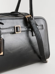 Black Belted Shoulder Bag - Image 3 of 6