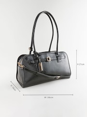 Black Belted Shoulder Bag - Image 4 of 6