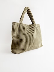 Khaki Green Cord Shopper Bag - Image 2 of 6