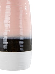 Interiors by Premier Pink Caldera Tie Dye Effect Stoneware Vase - Image 5 of 5