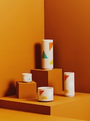 Interiors by Premier Cream Jada Large Abstract Multicoloured Vase - Image 1 of 6