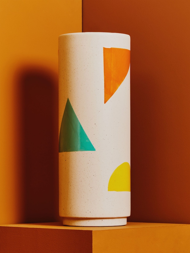 Interiors by Premier Cream Jada Large Abstract Multicoloured Vase - Image 2 of 6