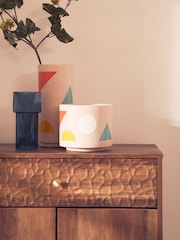 Interiors by Premier Cream Jada Large Abstract Multicoloured Vase - Image 4 of 6
