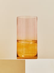Interiors by Premier Pink and Yellow Optik Ombre Glass Vase - Image 2 of 6
