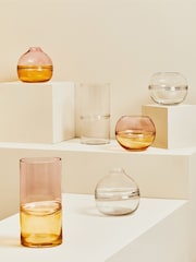 Interiors by Premier Pink and Yellow Optik Ombre Glass Vase - Image 3 of 6