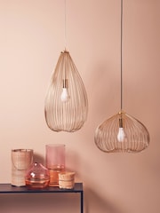Interiors by Premier Pink and Yellow Optik Ombre Glass Vase - Image 4 of 6