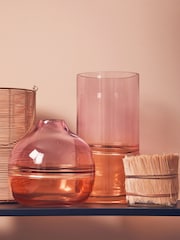 Interiors by Premier Pink and Yellow Optik Ombre Glass Vase - Image 5 of 6