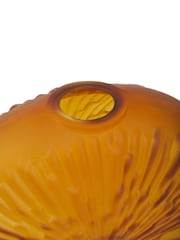 Fifty Five South Amber Hadia Sunburst Cut Glass Vase - Image 5 of 6