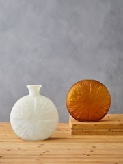 Fifty Five South White Hadia Sunburst Cut Glass Vase - Image 4 of 5