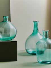 Interiors by Premier Blue Bexley Ombre Round Glass Vase - Image 2 of 6