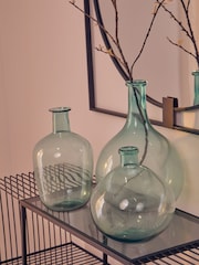 Interiors by Premier Blue Bexley Ombre Round Glass Vase - Image 4 of 6