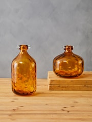 Fifty Five South Amber Huda Tall Glass Bottle Vase - Image 2 of 6