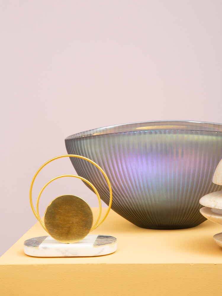Fifty Five South Grey Hessa Glass Bowl - Image 1 of 4
