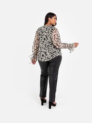 Lovedrobe Tie Neck Black Blouse with Tie Cuffs - Image 4 of 6