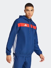 adidas Blue Tiro 25 Essentials Woven Hoodie - Image 3 of 7
