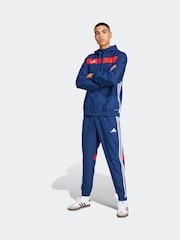 adidas Blue Tiro 25 Essentials Woven Hoodie - Image 4 of 7
