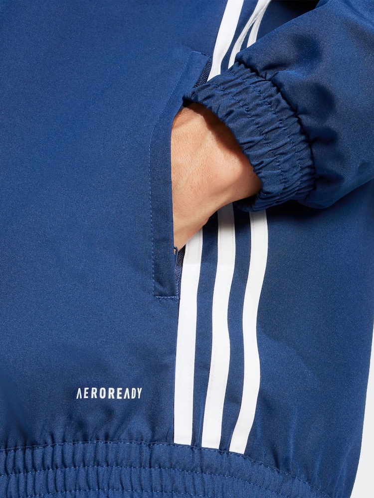 adidas Blue Tiro 25 Essentials Woven Hoodie - Image 6 of 7