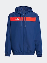 adidas Blue Tiro 25 Essentials Woven Hoodie - Image 7 of 7