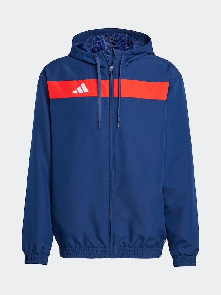 adidas Blue Tiro 25 Essentials Woven Hoodie - Image 7 of 7