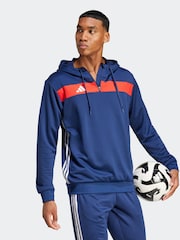 adidas Blue Tiro 25 Essentials Sweat Hoodie - Image 3 of 7