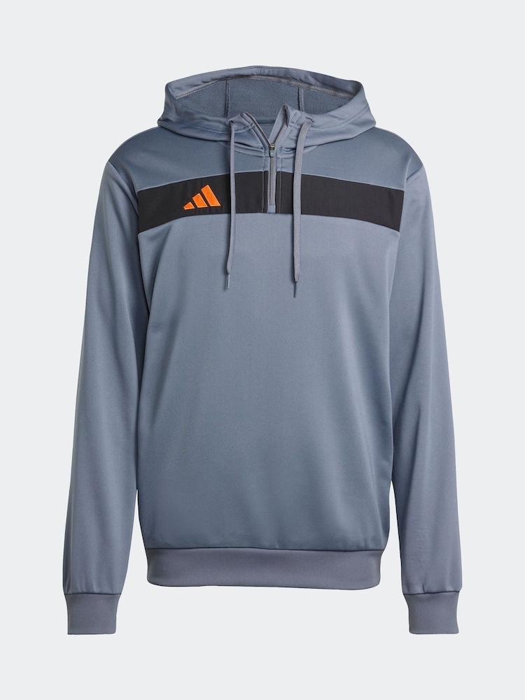 adidas Grey Tiro 25 Essentials Sweat Hoodie - Image 6 of 6