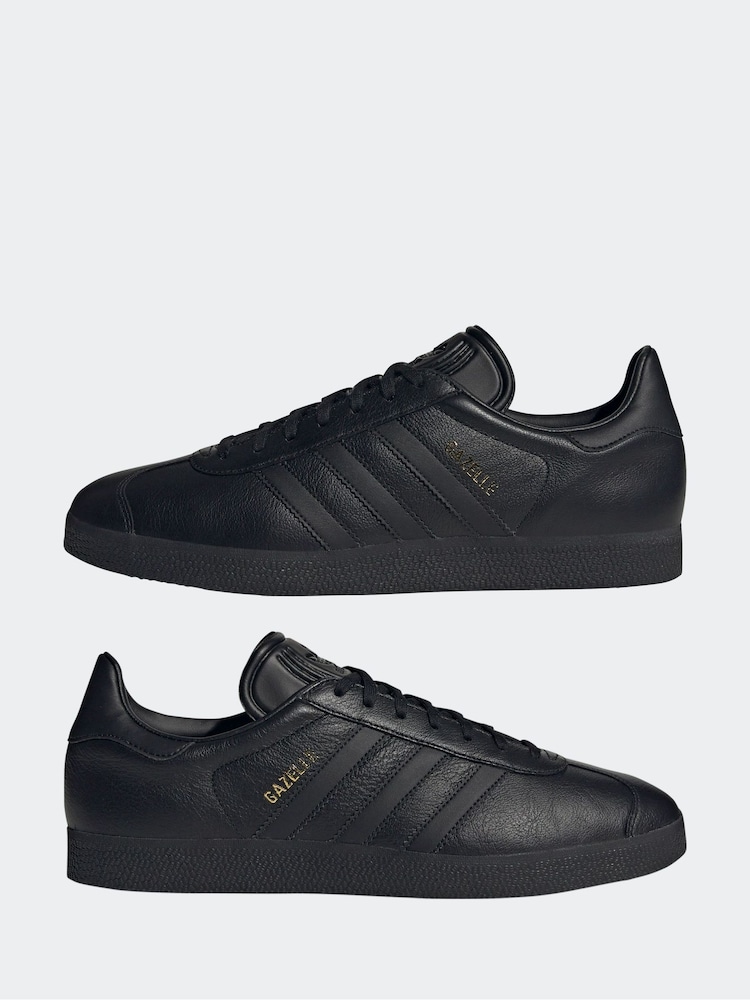 adidas Originals Black/Black Gazelle Trainers - Image 3 of 12