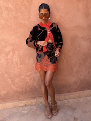 Never Fully Dressed Brown Jaden Floral Jacquard Zizi Cardigan - Image 4 of 4