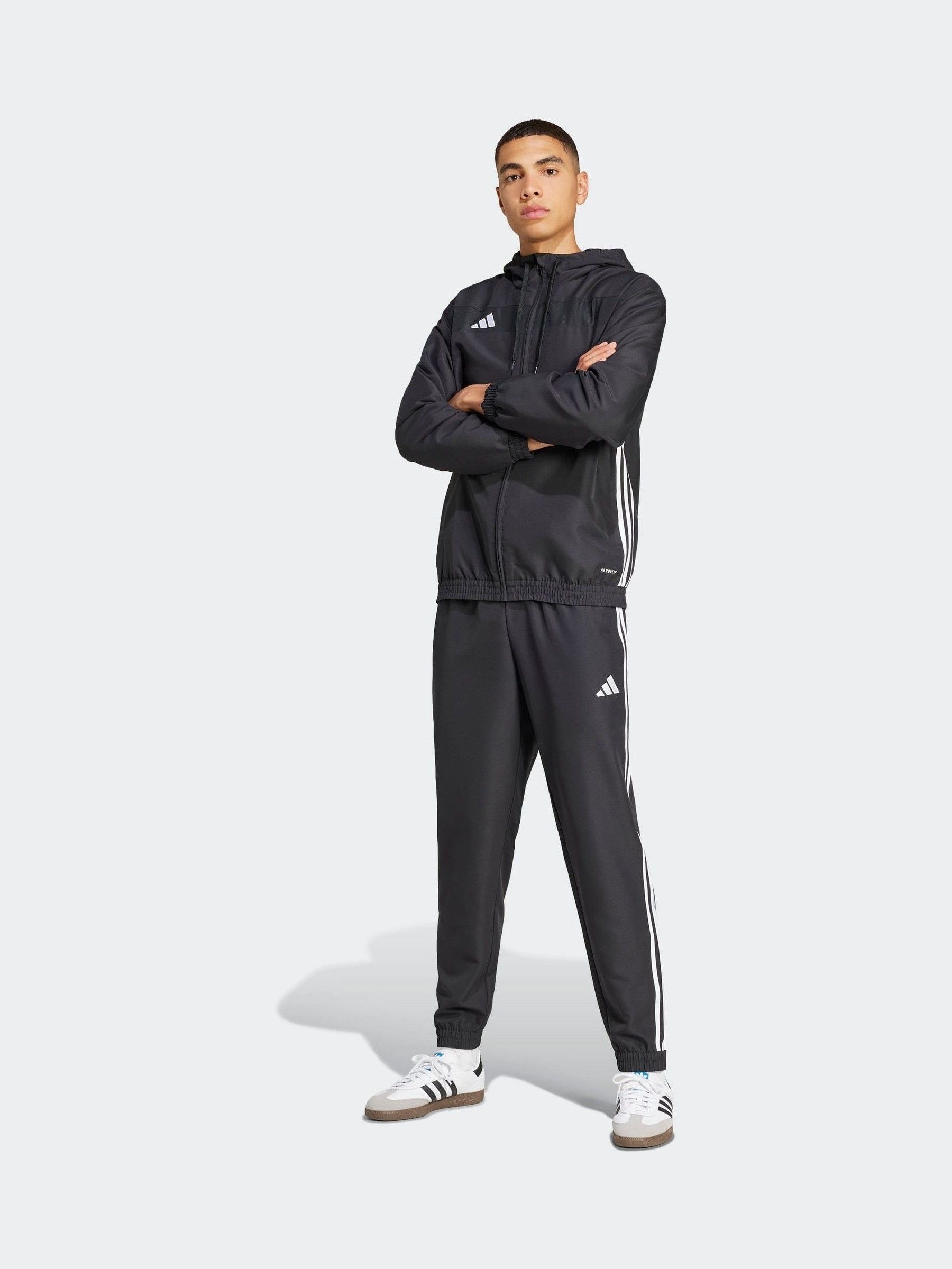 Buy adidas Black Tiro 25 Essentials Woven Tracksuit Joggers from