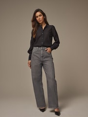 Laura Ashley Black Beauchamp Lace Trim Blouse - Image 2 of 4