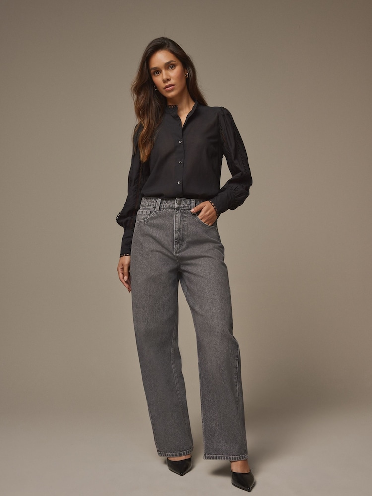 črna - Bluza s čipkasto obrobo Laura Ashley Beauchamp - Slika 2 iz 4 črna - Bluza s čipkasto obrobo Laura Ashley Beauchamp - Slika 2 iz 4