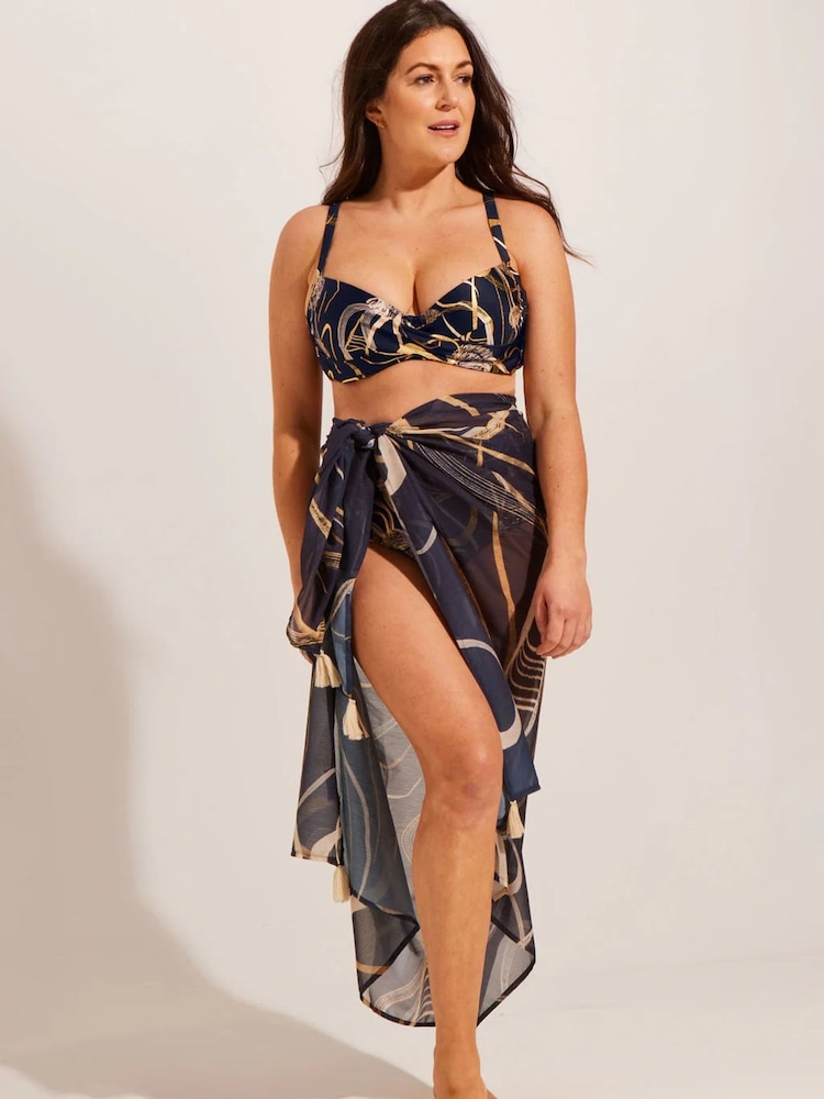 Seaspray Navy Laguna Shell Pareo Cover-Up - Image 1 of 6