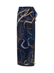 Seaspray Navy Laguna Shell Pareo Cover-Up - Image 6 of 6