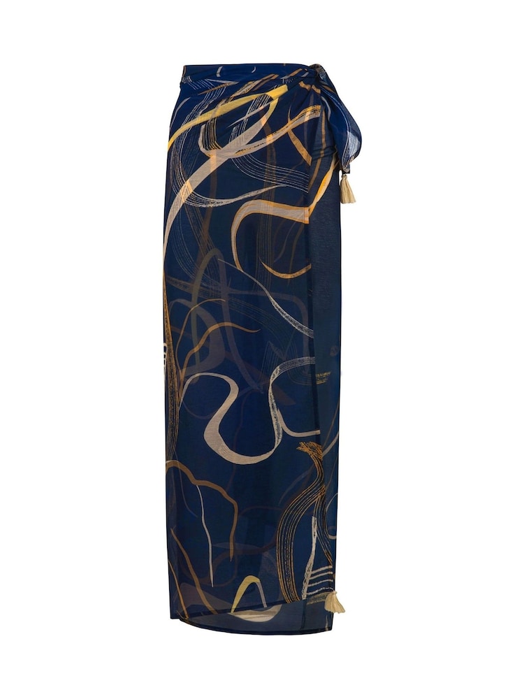 Seaspray Navy Laguna Shell Pareo Cover-Up - Image 6 of 6