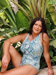 Seaspray Green Belize Mastectomy Snake Foil Swimsuit In Regular Length - Image 4 of 6