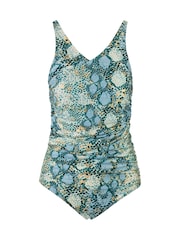 Seaspray Green Belize Mastectomy Snake Foil Swimsuit In Regular Length - Image 6 of 6