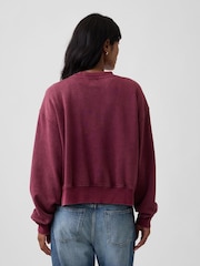 Gap Brown VintageSoft Oversized Split-Hem Sweatshirt - Image 2 of 4