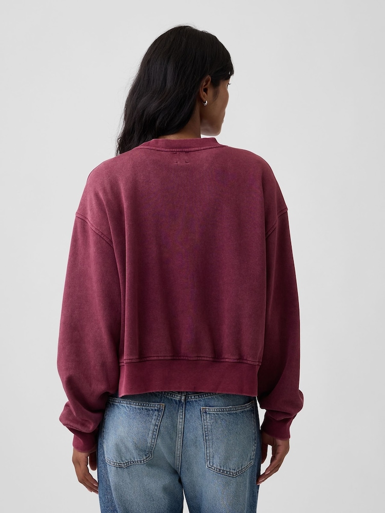 Gap Brown VintageSoft Oversized Split-Hem Sweatshirt - Image 2 of 4
