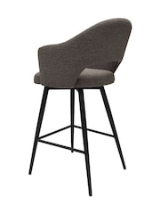 Bentley Designs Brown Sterling 180° Swivel Boucle Barstool - Image 4 of 5