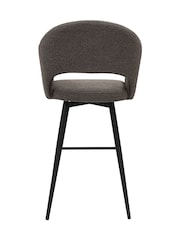 Bentley Designs Brown Sterling 180° Swivel Boucle Barstool - Image 5 of 5