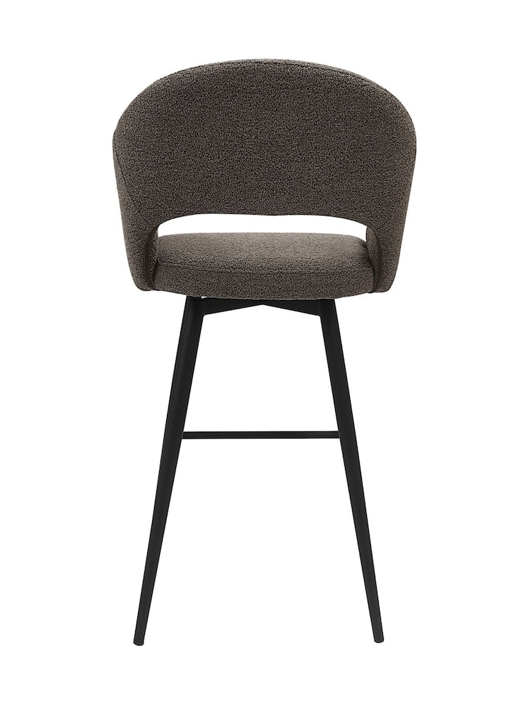 Bentley Designs Brown Sterling 180° Swivel Boucle Barstool - Image 5 of 5 Bentley Designs Brown Sterling 180° Swivel Boucle Barstool - Image 5 of 5