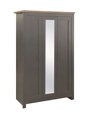 Birlea Dark Grey Effect Highgate 3 Door Wardrobe With Mirror - Image 4 of 5