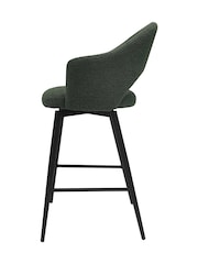 Bentley Designs Green Sterling 180° Swivel Boucle Barstool - Image 3 of 5