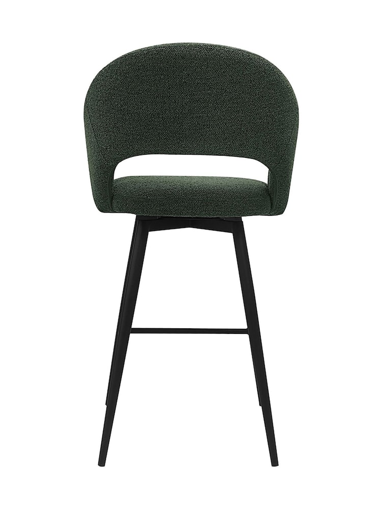 Bentley Designs Green Sterling 180° Swivel Boucle Barstool - Image 5 of 5 Bentley Designs Green Sterling 180° Swivel Boucle Barstool - Image 5 of 5
